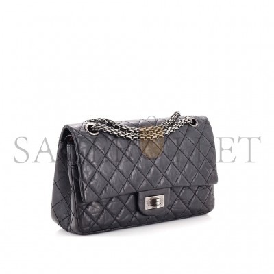 CHANEL MASTER AGED CALFSKIN QUILTED 2.55 REISSUE 226 FLAP GREY (28*19.5*7.5cm) 